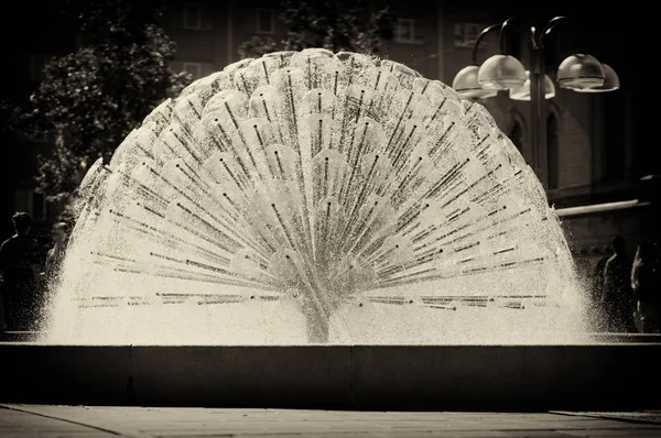 Fuente en Oslo sepia fondo —  Fotos de Stock