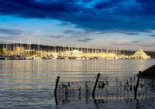 Oslo Yacht Club Postkarte Hintergrund — Stockfoto