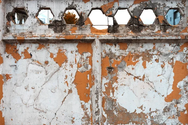 Horizontal orange rostig alten Zaun Wand Textur Hintergrund — Stockfoto