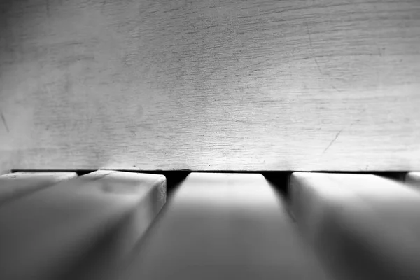 Black and white bench texture background — Stock Photo, Image