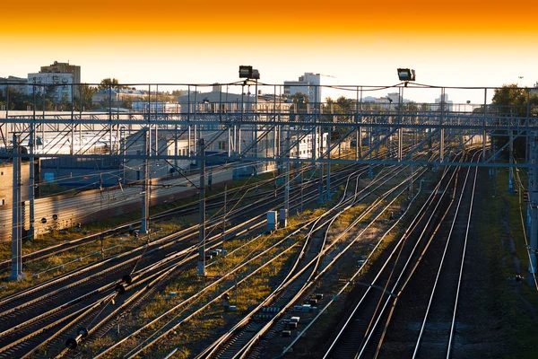 Çapraz günbatımı Demiryolları arka plan
