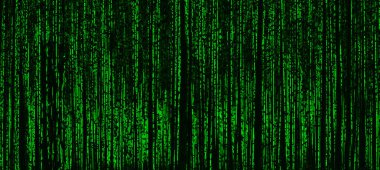 Yatay canlı matris neo cyberpunk hacker terminal abstractio