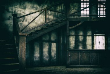 Yatay boş boş vintage vahşi batı çubuklu merdivenlerden decorat