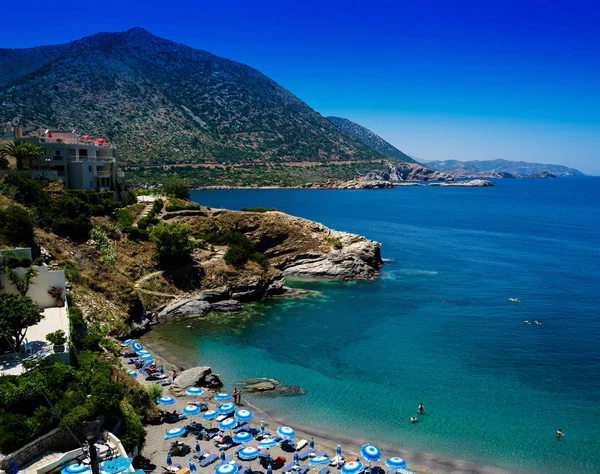 Horizontal Grecia Creta playa vívido paisaje — Foto de Stock