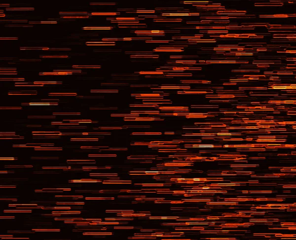 Vierkant oranje levendige 8-bit pixel dot geïnterlinieerd ruimte sterren blast — Stockfoto