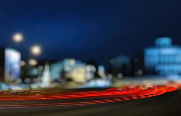 Nachtlampje stad routes leeg abstractie — Stockfoto