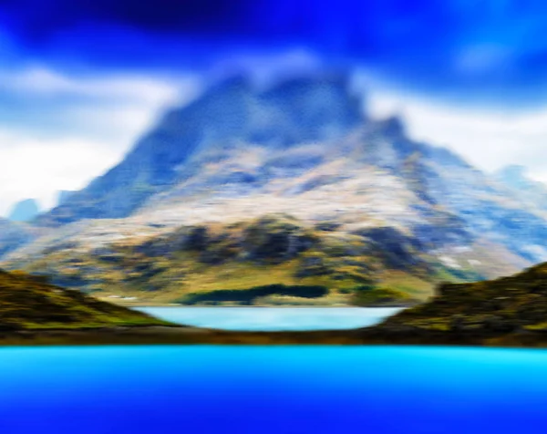 Horizontal lebhaft norwegischen Fjord Landschaft Abstraktion Hintergrund b — Stockfoto