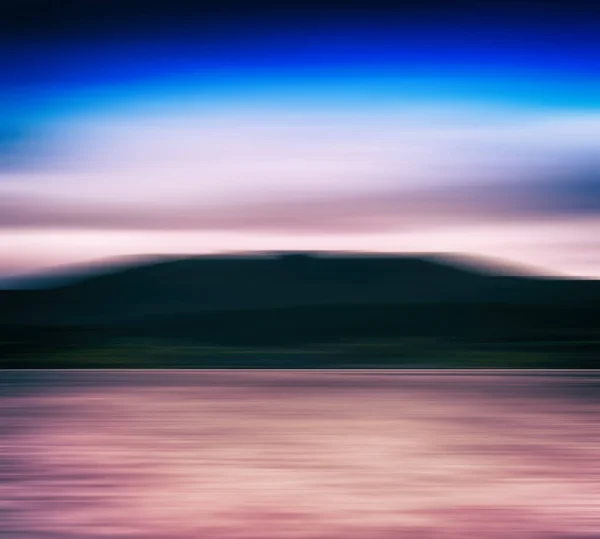 Горизонтальная яркая Норвегия фьорд размытие ландшафтной абстракции backgro — стоковое фото