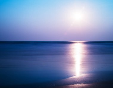 Yatay canlı okyanus ufuk süt arka plan zemin