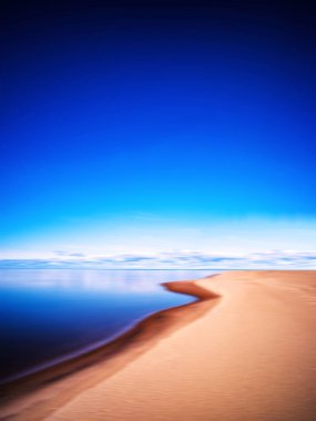 Pürüzsüz dağ göl manzara abstrac dikey canlı sabahı