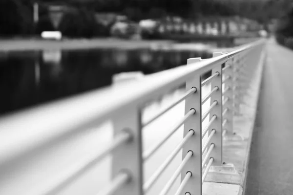 Black and white steel border fence background — Stock Photo, Image