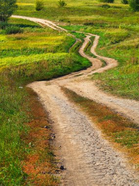 Sinuous kırsal yol manzarası arka planı