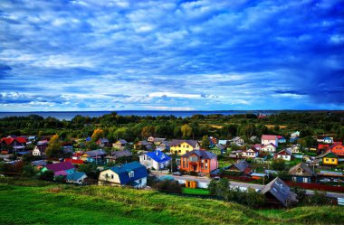Rusya 'da renkli köy daireleri