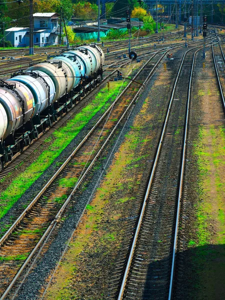 Verticale vintage ferrovia trasporto sfondo — Foto Stock