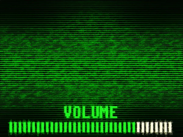 Pasek głośności Grunge na vintage tle ilustracji ekranu — Zdjęcie stockowe