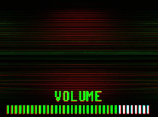 Pixelated tv volume bar illustration background