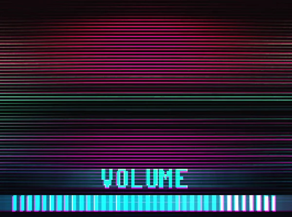 Retmicrowave volume bar on tv texture background — стоковое фото