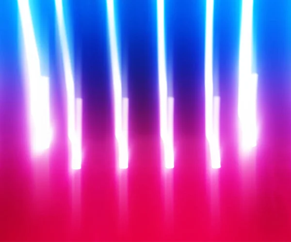 Roze en blauwe lange belichtingssporen van led-lampen achtergrond — Stockfoto