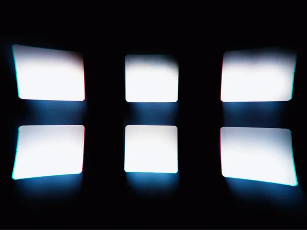 Abstract television wall with empty displays background Royalty Free Stock Images