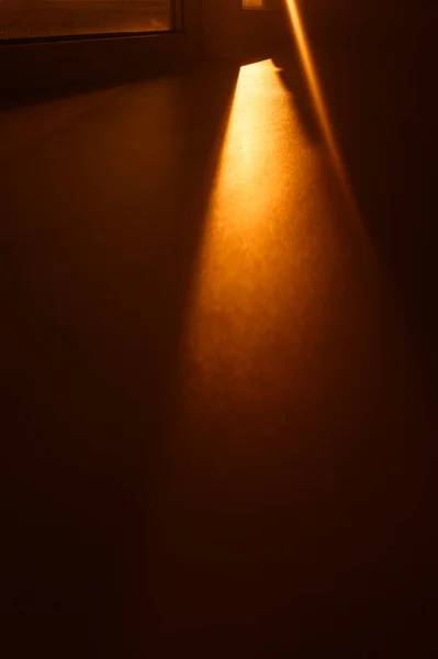 Dramatic light leak on windowsill background — Stock Photo, Image