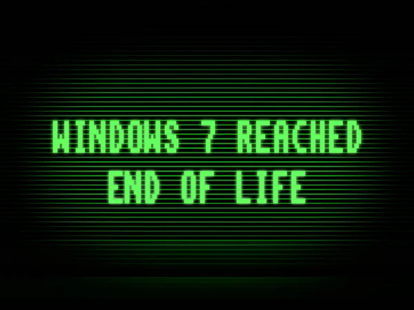 Windows 7 end of life illustration background — Stock Photo, Image