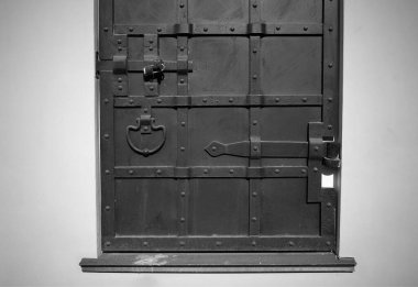 Kilitli çelik pencere nesnesi arkaplanı