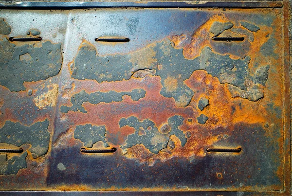 Vintage Rusty Metal Hatch Background — Stock Photo, Image