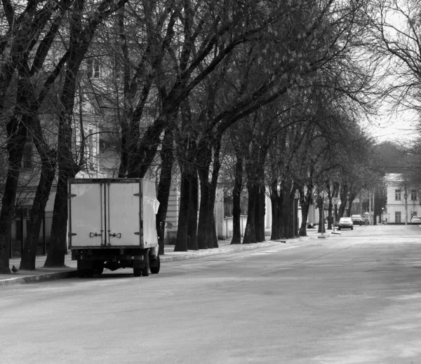 Ruas Vazias Cidade Russa Covid19 Fundo — Fotografia de Stock