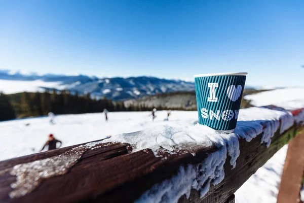 Ich liebe Schnee Zeichen — Stockfoto