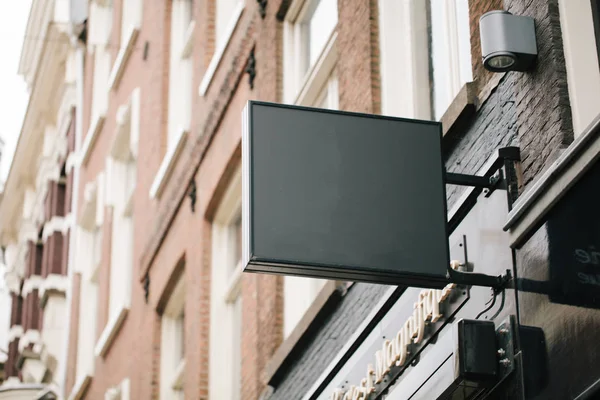 Empty restaurant billboard sign for your logo — Stock Photo, Image