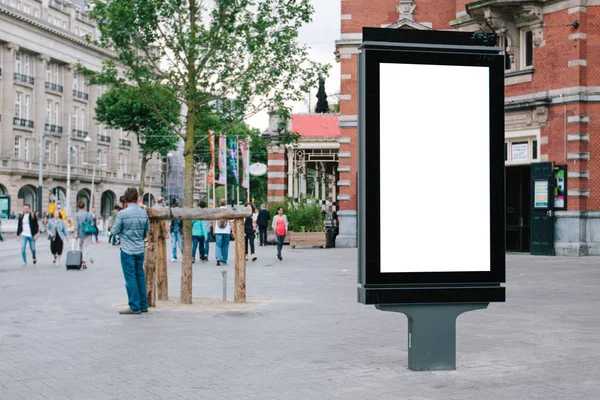 Empty poster on a city street — Stock Photo, Image
