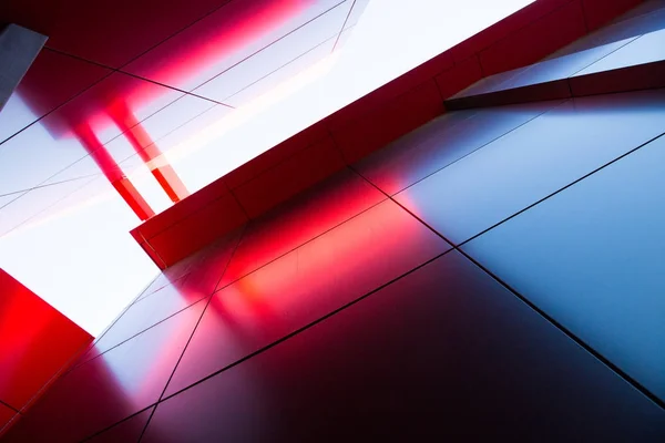 Vidvinkel abstrakt bakgrund vy av stål ljus blå hög ris — Stockfoto