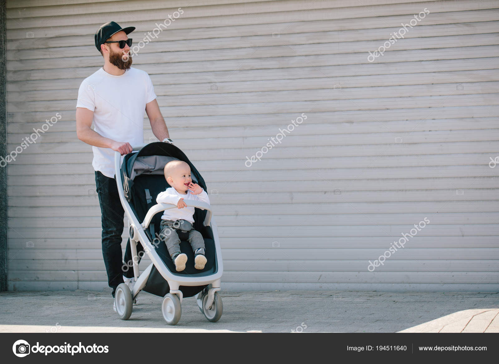 Walking with baby store in stroller