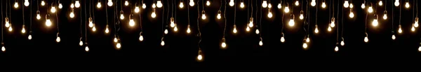 Лампочки над темною текстурою — стокове фото