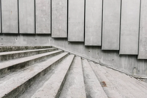 Escalier Pierre Ciment Vieil Art Noir Constraction — Photo