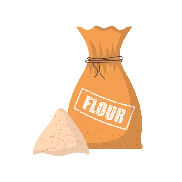 Vector cartoon flour bag — Stock Vector