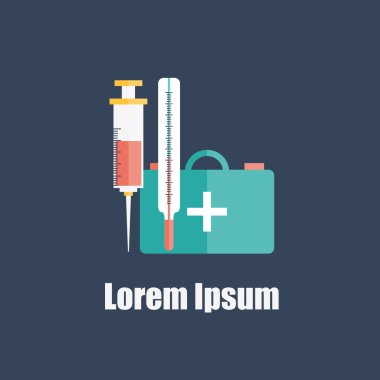 Vektör düz çizgi film tıbbi geçmişi