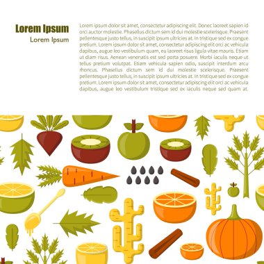 Vektör Detoks smoothies malzemeler karikatür