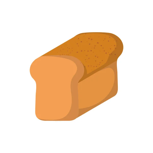 矢量卡通孤立的面包图标 — 图库矢量图片