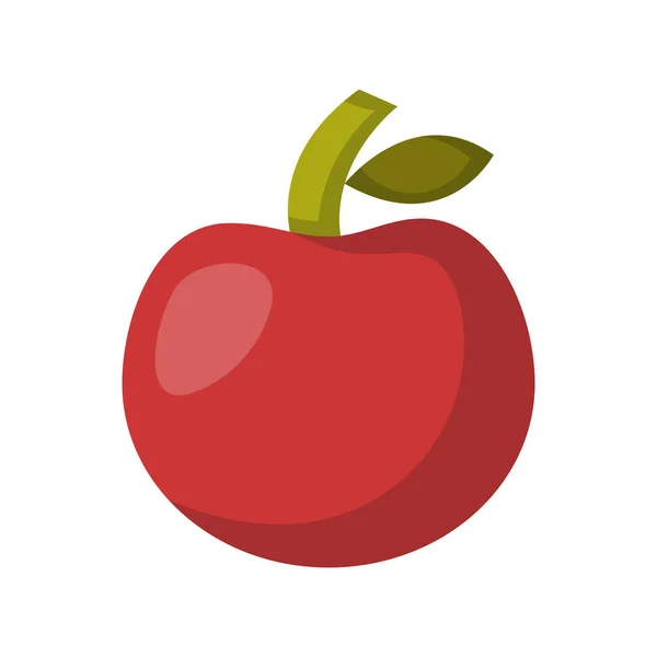 Vector cartoon isolated red apple — Stock Vector