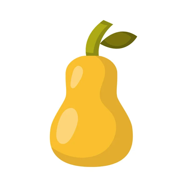 Vector cartoon isolated yellow pear — Stock Vector