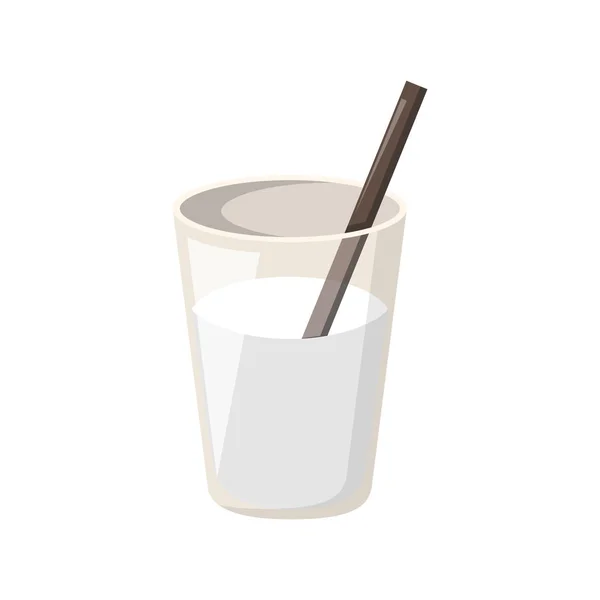 ベクトル漫画の孤立した新鮮な牛乳 — ストックベクタ