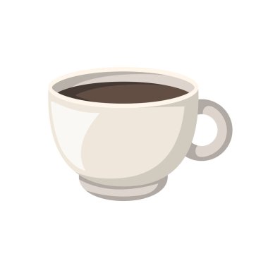 Çay ile vektör çizgi film izole çay fincanı