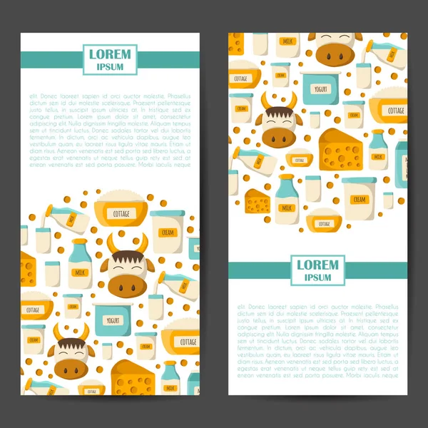 Vektör çizim karikatür süt ürünleri adam ile