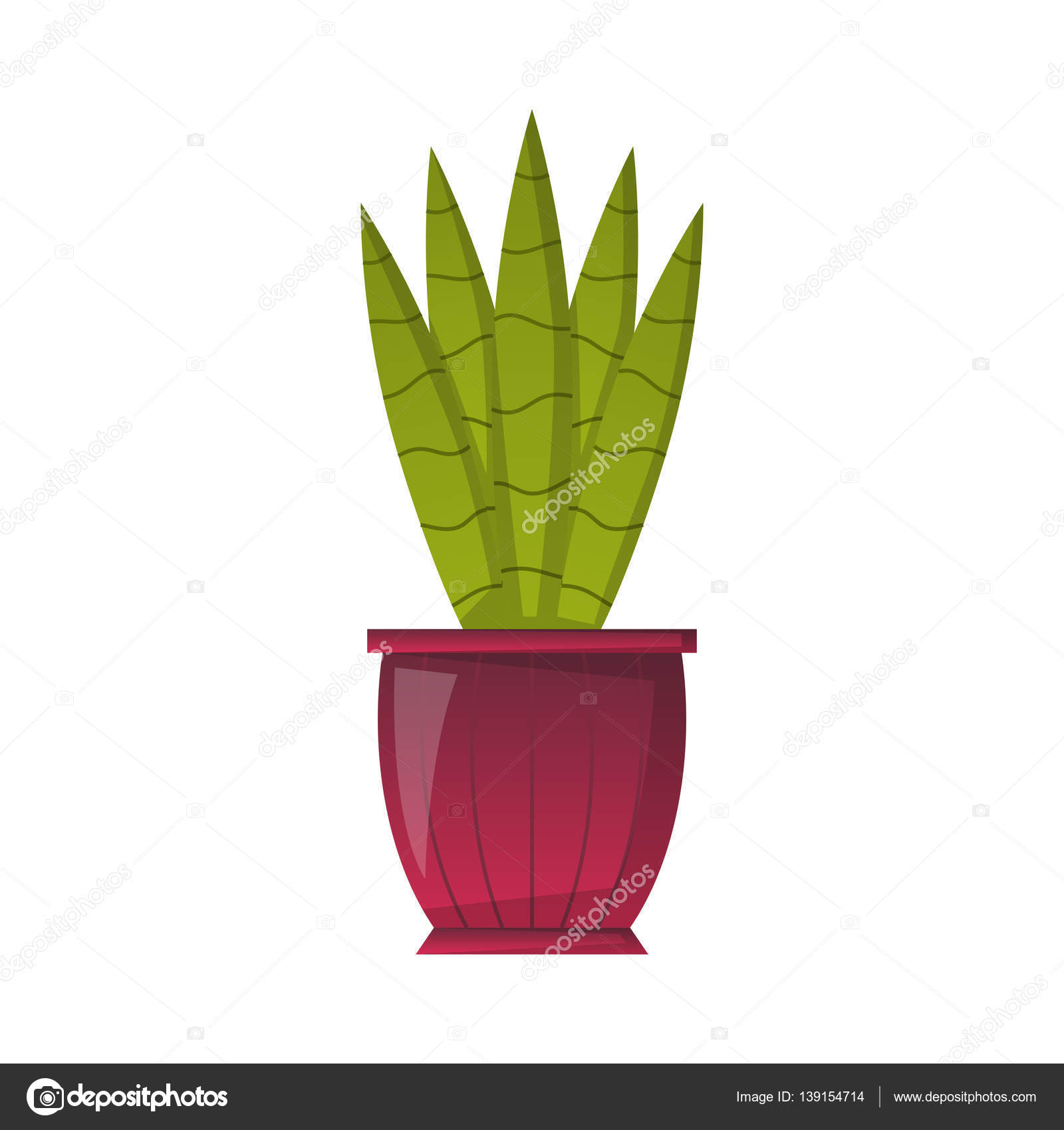 Vector cartoon house plant cactus icon Stock Vector Image by ©petitelili  #139154714