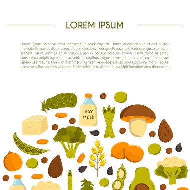 Vektör vegan protein arka plan