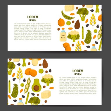 Vektör vegan protein arka plan