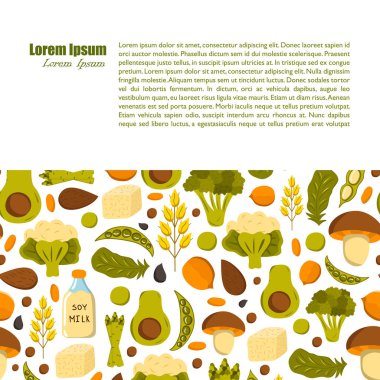 Vektör vegan protein arka plan