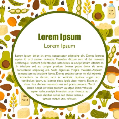 Vektör vegan protein nesneleri