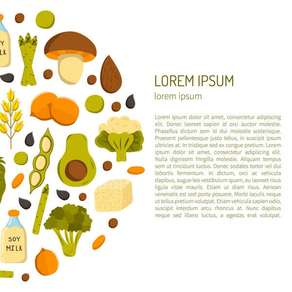 Objetos de proteína vegana vectorial — Archivo Imágenes Vectoriales